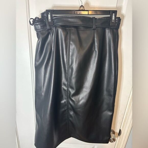Noisy May Paula Cargo Faux Leather Midi Skirt size large NWOT - Picture 6 of 6